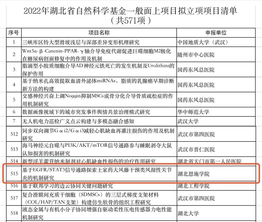 重大突破  我校吴昊博士团队喜获湖北省自然科学基金 自然科学 自然科 自然 科学基金 科学 基金项目 基金 项目 立项