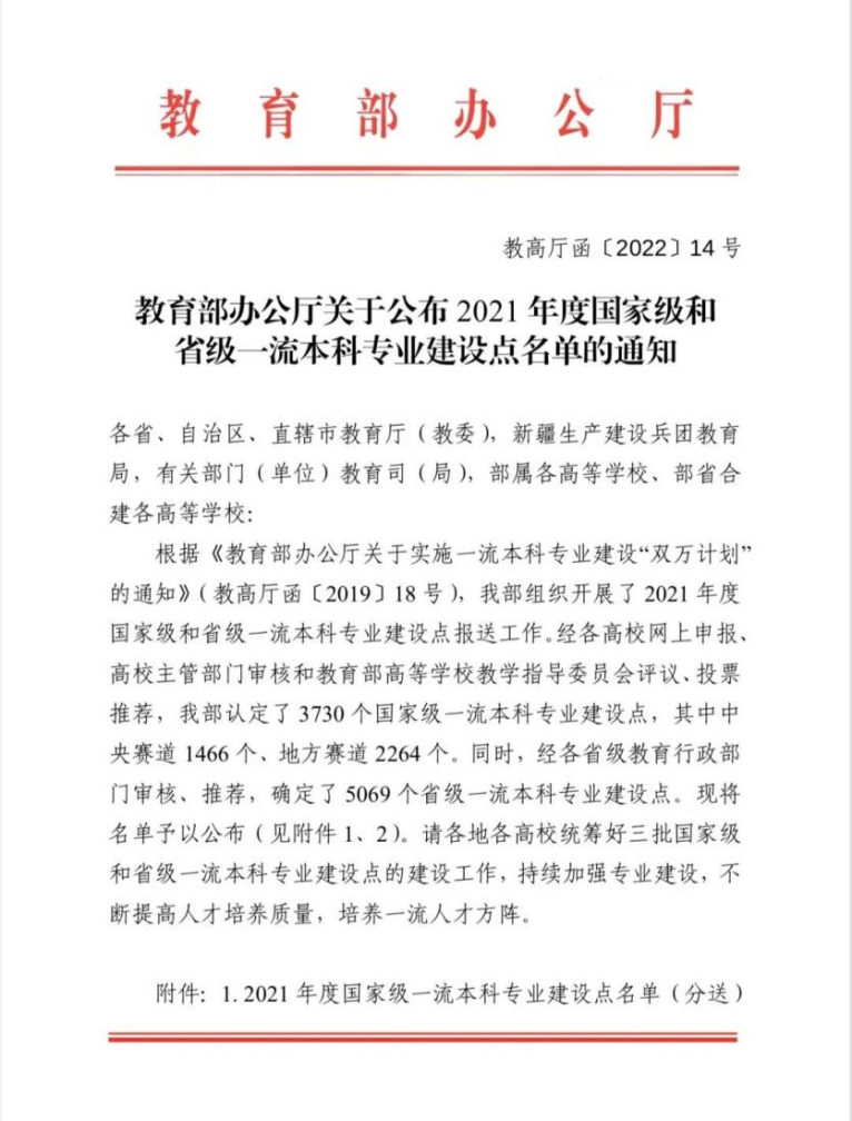 一流本科专业建设点 湖北恩施学院